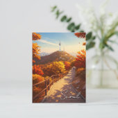 Seoul Namsan Südkorea Herbst Postkarte (Stehend Vorderseite)
