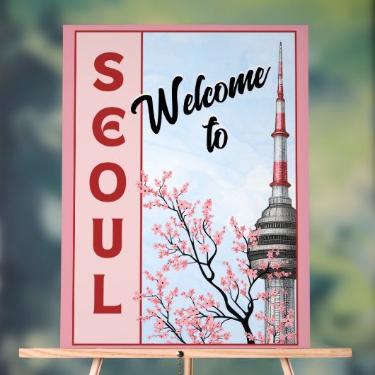 Seoul Namsan Tower Acrylschild (Neutral)