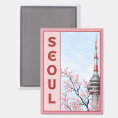 Seoul Namsan Tower Magnet (Vorderseite/Rückseite)