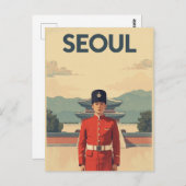 Seoul Palace Guard Postkarte (Vorne/Hinten)