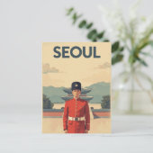 Seoul Palastwache Postkarte (Stehend Vorderseite)