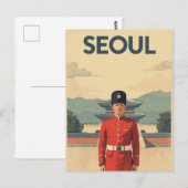 Seoul Palastwache Postkarte (Vorne/Hinten)