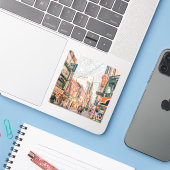 Seoul Searching Aufkleber (Laptop mit iPhone)