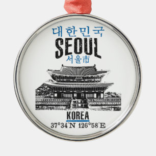 Seoul Silbernes Ornament