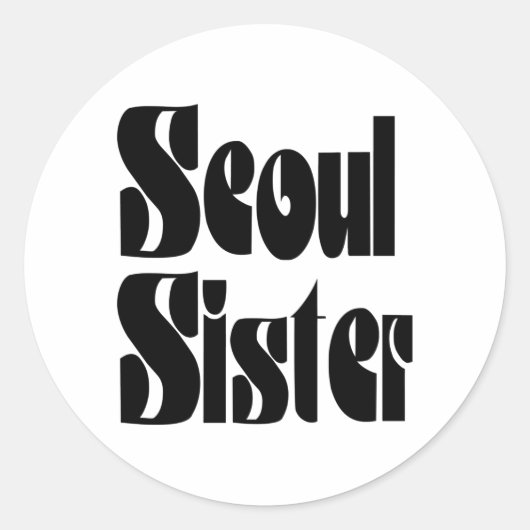 Seoul Sister Runder Aufkleber (Vorderseite)