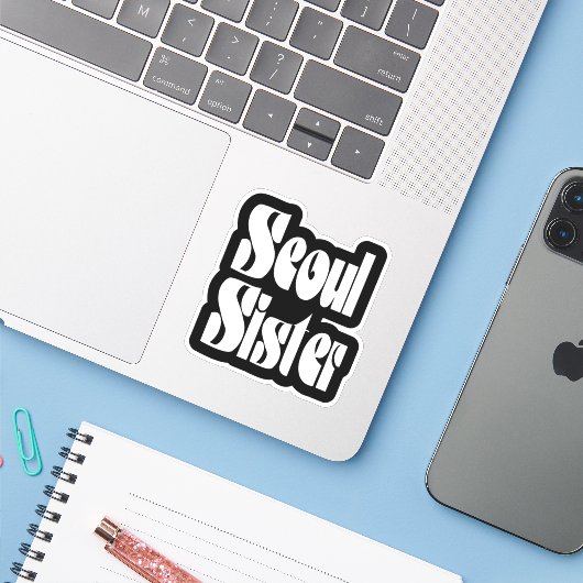 Seoul Sister Sticker (Laptop mit iPhone)