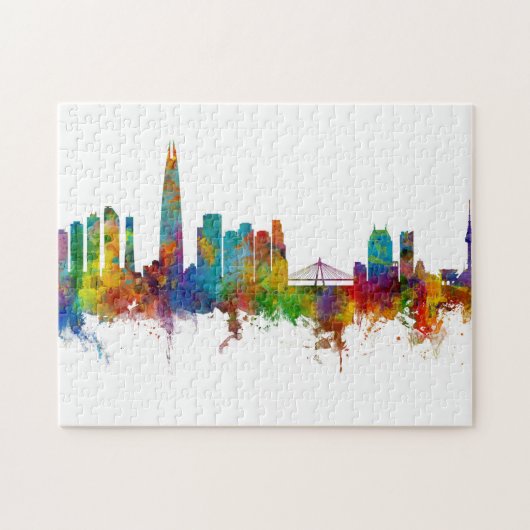 Seoul Skyline South Korea Puzzle (Horizontal)