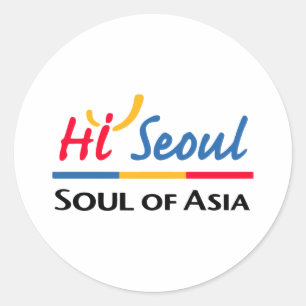 Seoul Soul Asien Runder Aufkleber