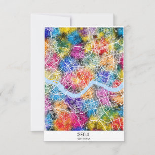 Seoul South Korea City Map Dankeskarte