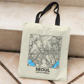 Seoul, South Korea City Map Tote Bag Tragetasche