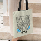 Seoul, South Korea City Map Tote Bag Tragetasche