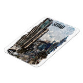 Seoul South Korea City Vintage Travel Magnet (Linke Seite)