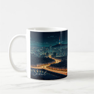 Seoul South Korea Night View Kaffeetasse