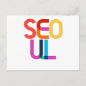 Seoul South Korea Pop Art Letters Postkarte (Vorderseite)