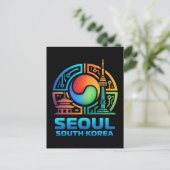 Seoul South Korea Postkarte (Stehend Vorderseite)