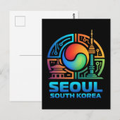 Seoul South Korea Postkarte (Vorne/Hinten)