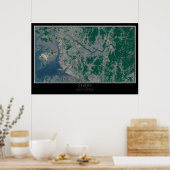 Seoul South Korea Satellite Poster Map (Küche)
