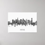 Seoul South Korea Skyline BW Leinwanddruck (Vorderseite)