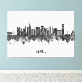 Seoul South Korea Skyline BW Leinwanddruck (Insitu (Holzboden))