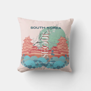 Seoul South Korea Travel Art Kissen