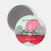 Seoul South Korea Travel Art Magnet (Vorderseite/Rückseite)
