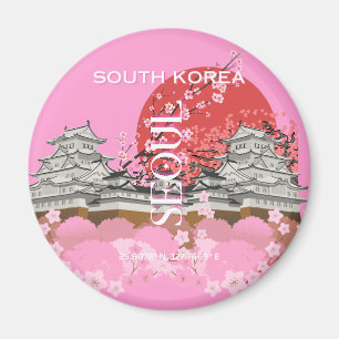 Seoul South Korea Travel Art Magnet