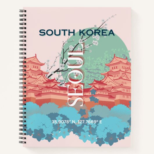 Seoul South Korea Travel Art Notizblock (Vorderseite)