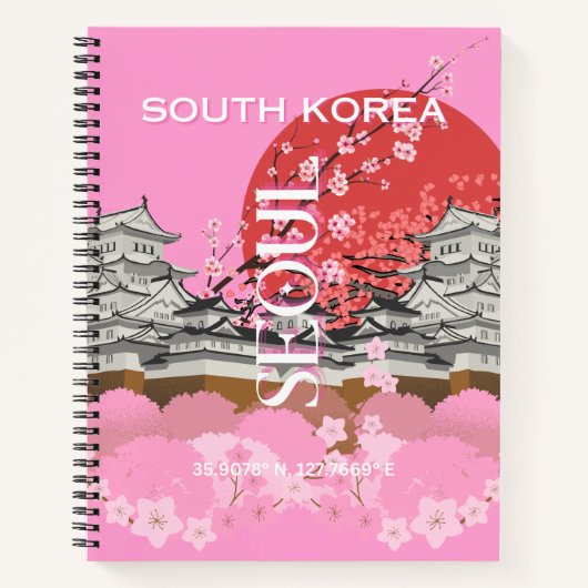 Seoul South Korea Travel Art Notizblock (Vorderseite)