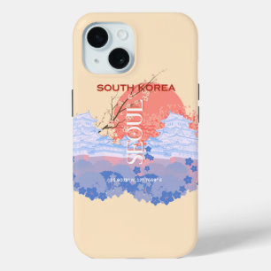 Seoul South Korea Travel Art, Pastel Case-Mate iPhone Hülle