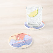 Seoul South Korea Travel Art, Pastel Getränkeuntersetzer (Seite)