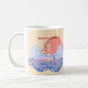 Seoul South Korea Travel Art, Pastel Kaffeetasse