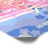 Seoul South Korea Travel Art, Pastel Poster (Ecke)