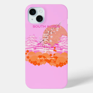 Seoul South Korea Travel Art, Pink Case-Mate iPhone Hülle