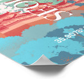 Seoul South Korea Travel Art Poster (Ecke)