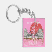 Seoul South Korea Travel Art Schlüsselanhänger (Vorderseite links)