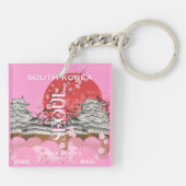 Seoul South Korea Travel Art Schlüsselanhänger (Rückseite)