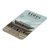 Seoul South Korea Travel Art Vintag Magnet (Linke Seite)