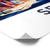 Seoul South Korea Travel Print Poster (Ecke)