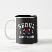 Seoul South Korea Zweifarbige Tasse (Links)