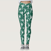Seoul Spirit Sports Leggings White auf Green