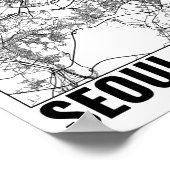 Seoul Südkorea 서 울 Minimalistische Karte Poster (Ecke)