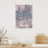 Seoul - Südkorea Breezy City Map Poster (Küche)