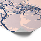 Seoul - Südkorea Breezy City Map Poster (Ecke)