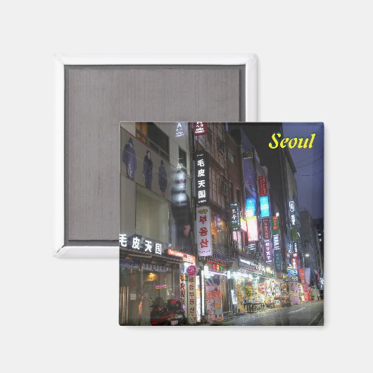 Seoul, Südkorea Magnet (Vorderseite/Rückseite)