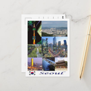 Seoul - Südkorea - Mosaik - Postkarte