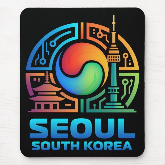 Seoul Südkorea Mousepad (Vorne)