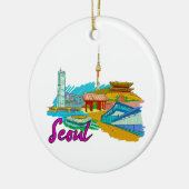 Seoul - SüdKorea.png Keramik Ornament (Links)