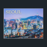 Seoul, Südkorea Postcard Postkarte<br><div class="desc">Die Postkarte von Seoul bietet einen herrlichen Ausblick auf die koreanische Hauptstadt und die größte Stadt.</div>
