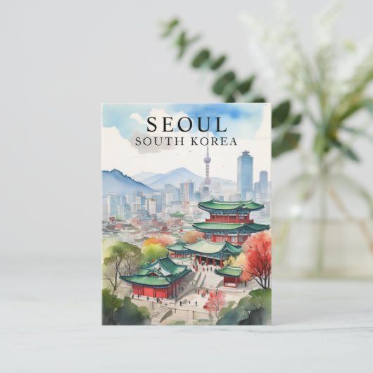 Seoul, Südkorea Postkarte (Stehend Vorderseite)