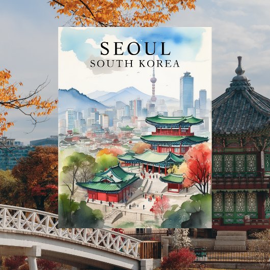 Seoul, Südkorea Postkarte